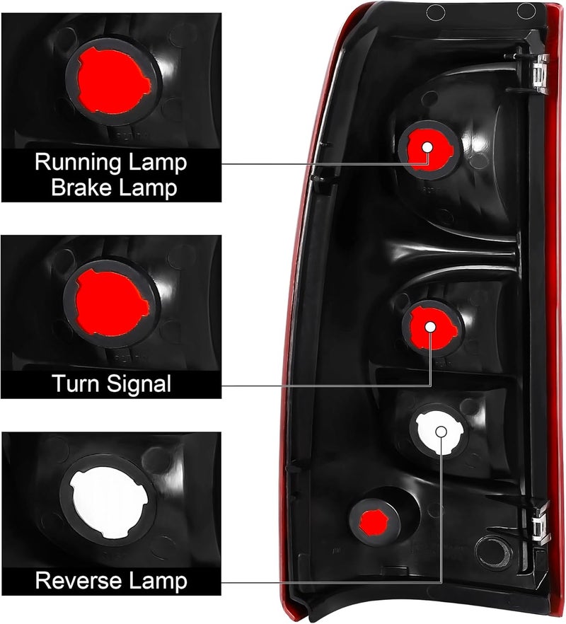 Daume Tail Lights Assembly for 2003-2006 Chevy Silverado - Rear Brake Lamps for Driver and Passenger Sides - Image 3